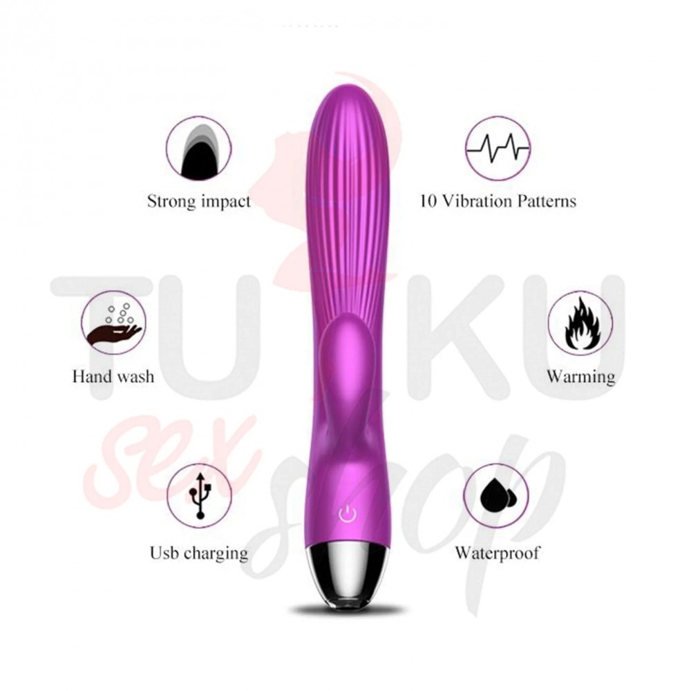 Isıtmalı İleri Geri Hareketli G-Spot & Klitoris Vibratör – 7 Modlu ve Su Geçirmez