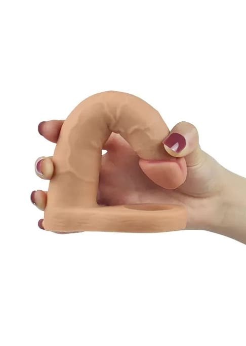 16 cm Halkalı Titreşimli Anal Dildo 
