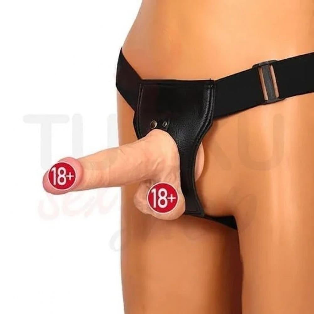 18 cm Kemerli Strapon Dildo – Gerçekçi Doku ve Esnek Yapı