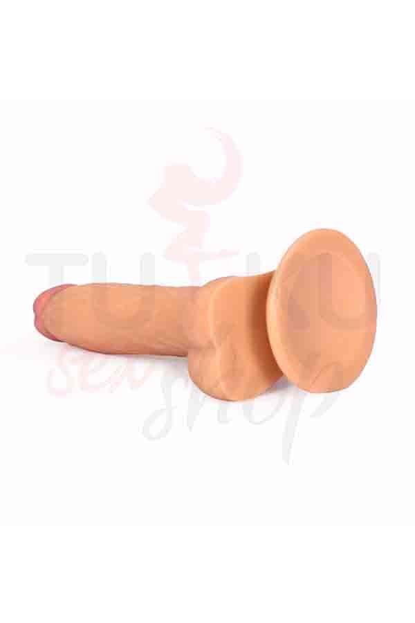 20 cm Realistik Dildo – Damarlı ve Vantuzlu Yapı
