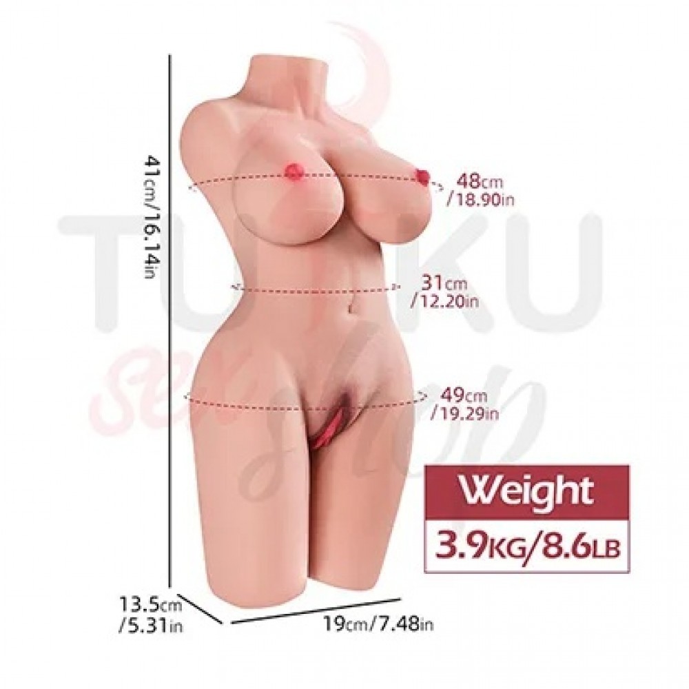 41 cm Realistik Yarım Vücut Mastürbatör 