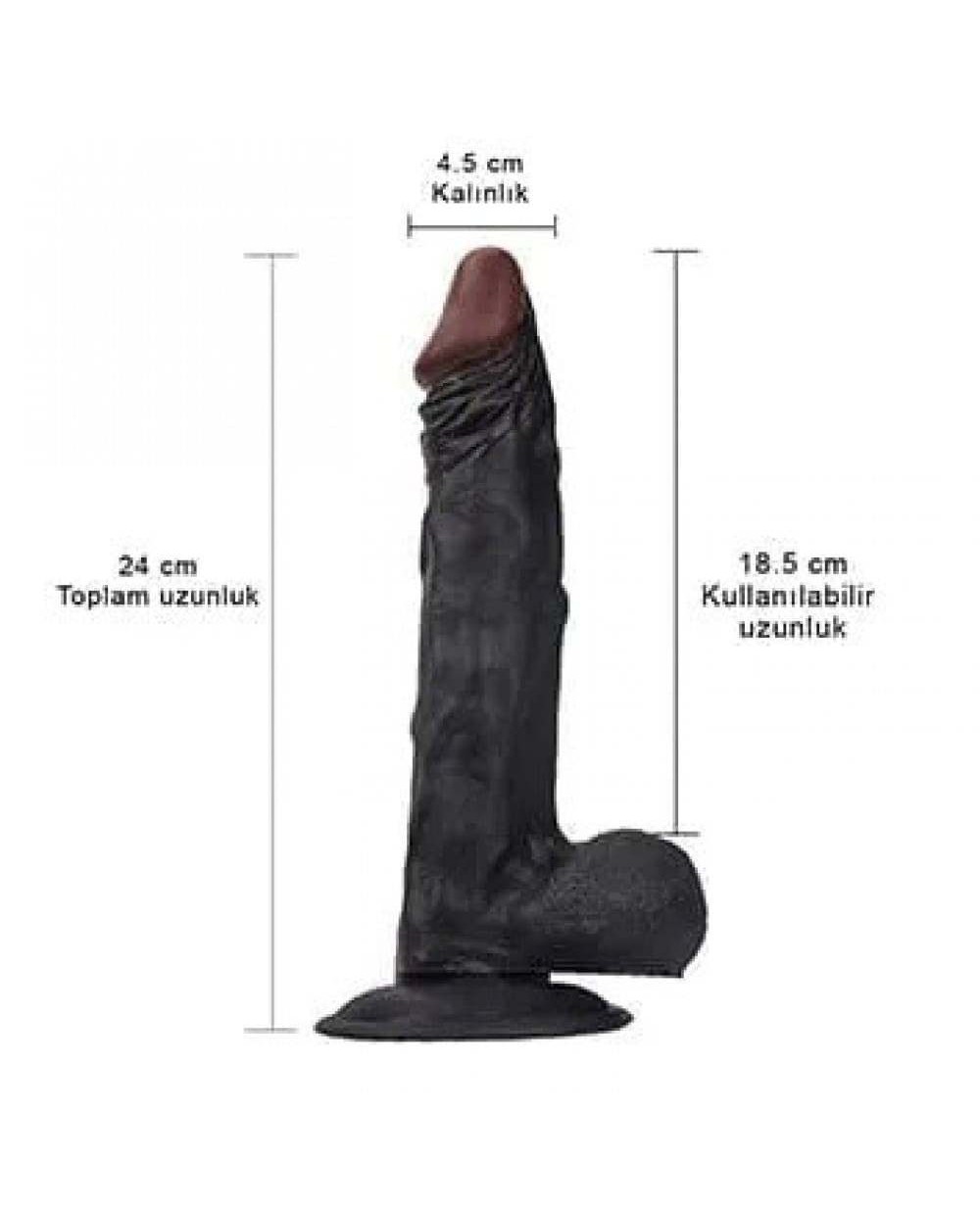 Owen’s 24 cm Zenci Gerçekçi Dildo 