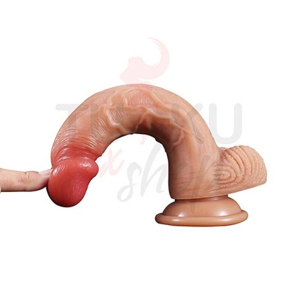 20 cm Et Dokusunda Gerçekçi Dildo – Vantuzlu ve Kemer Uyumlu