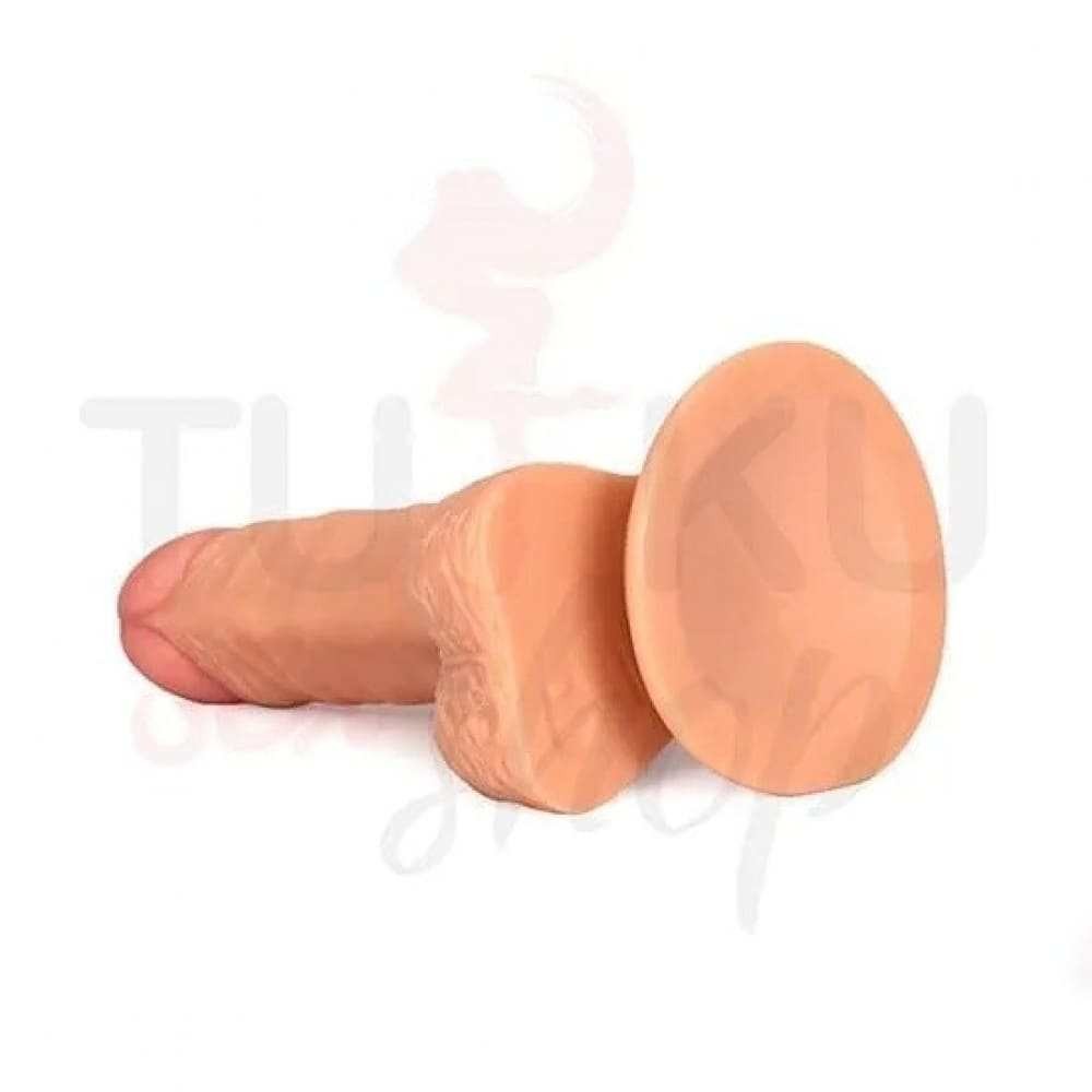 17 cm Gerçekçi Damarlı Vibratör – Esnek Yapı & Strapon Uyumlu