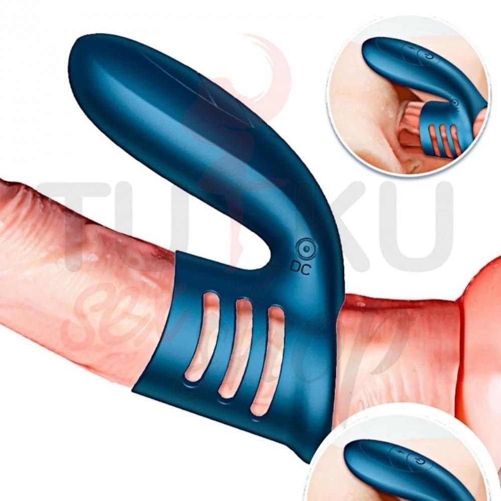 Şarjlı Su Geçirmez Güçlü Titreşimli Klitoris Uyarıcılı Penis Yüzüğü