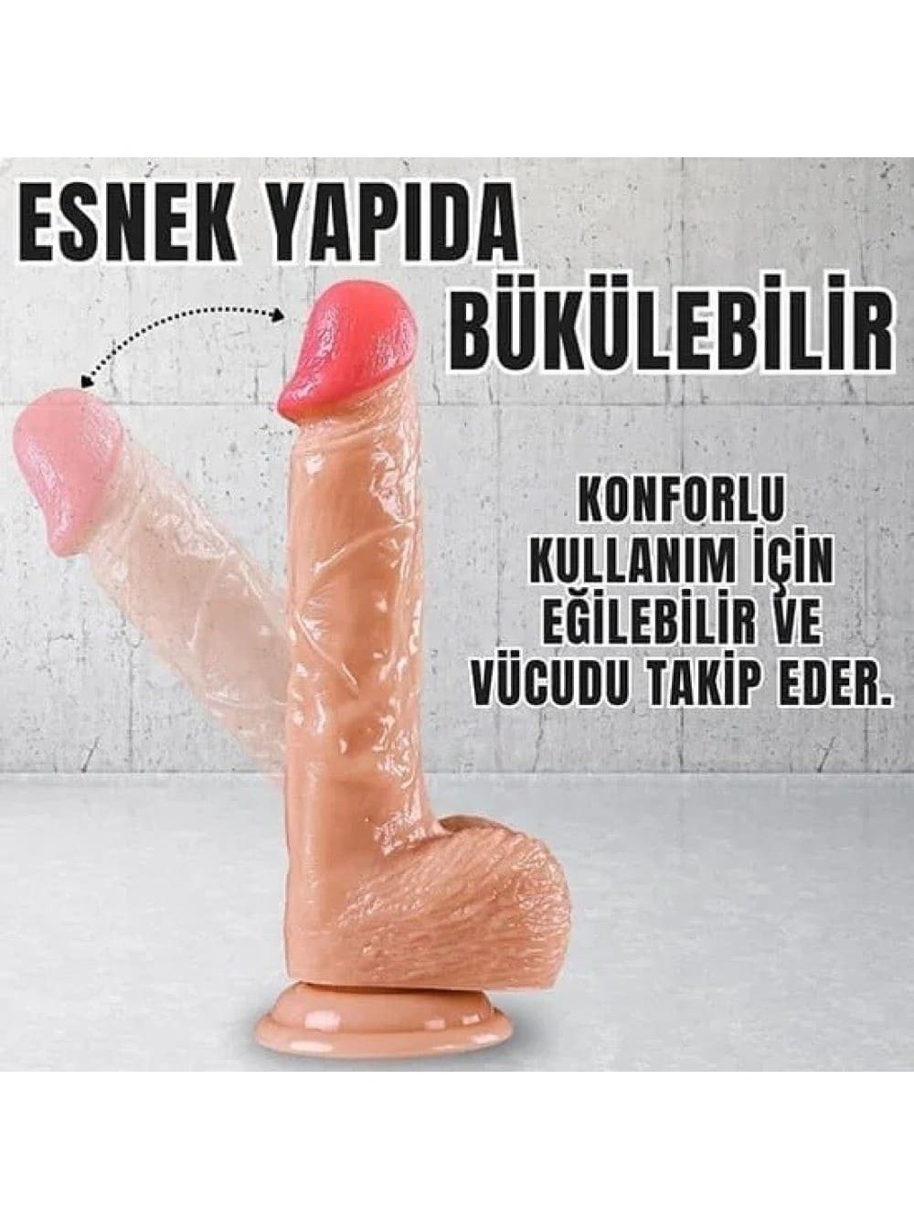 21 cm Gerçekçi Dokuda Damarlı Dildo 