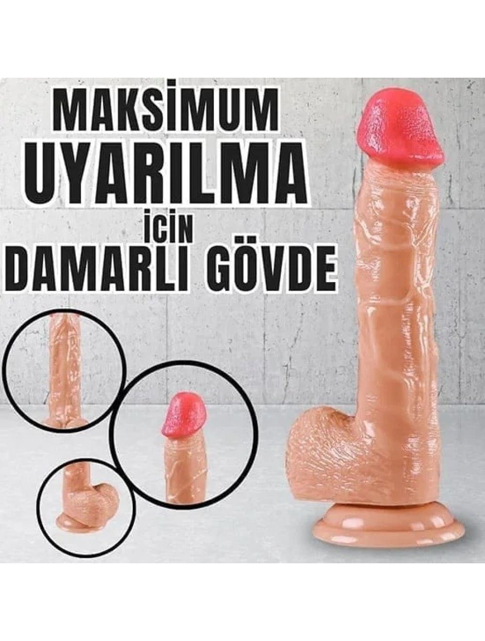 21 cm Gerçekçi Dokuda Damarlı Dildo 