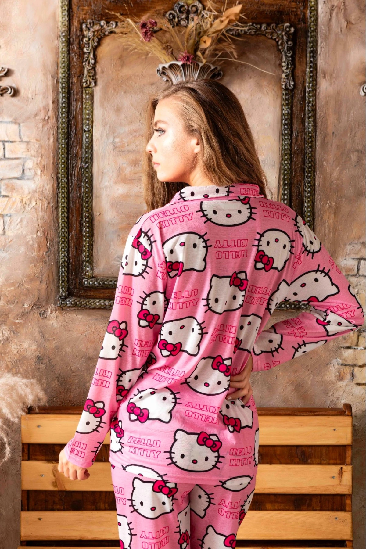 Sude Kedili Pembe Penye Pantolon