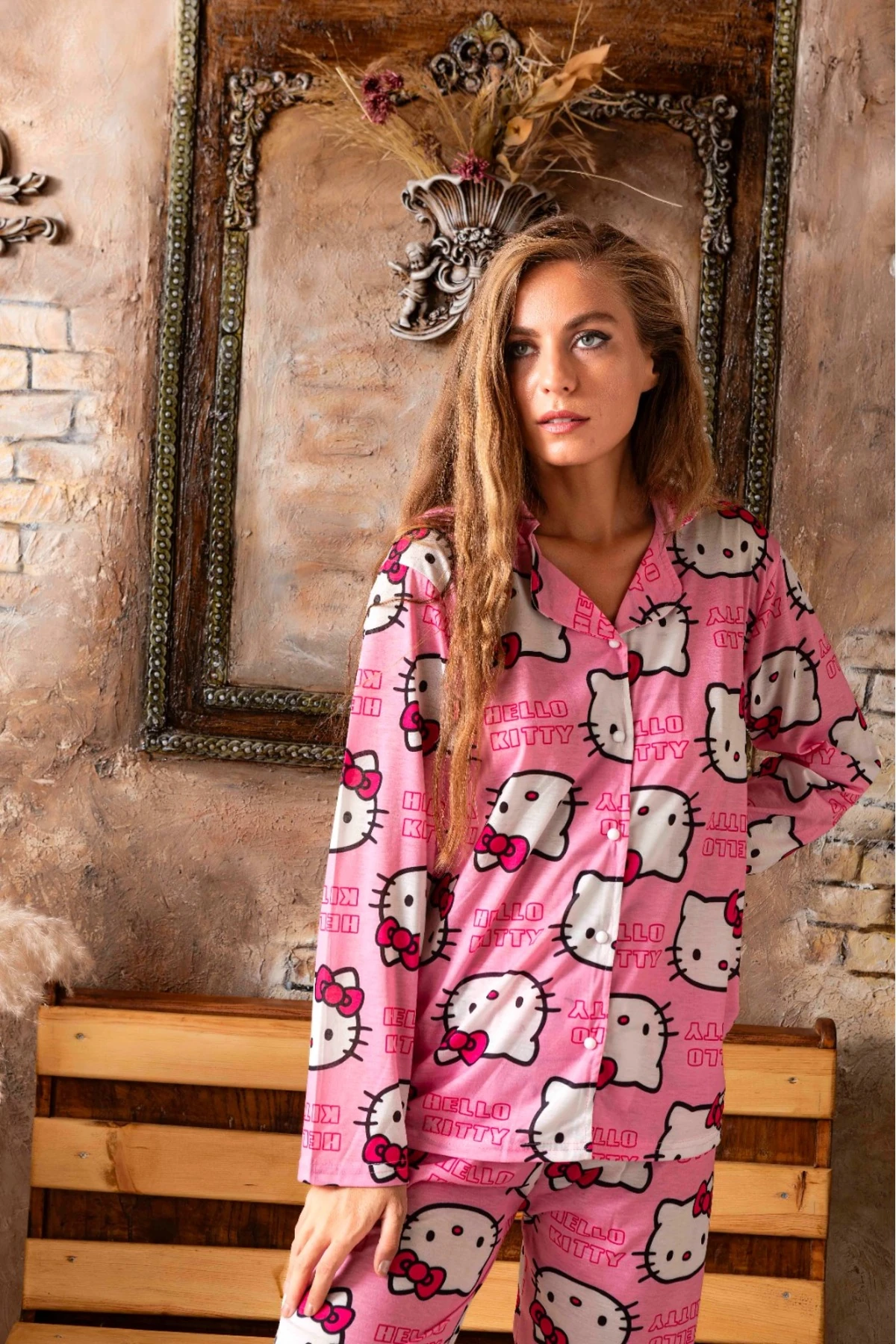 Sude Kedili Pembe Penye Pantolon