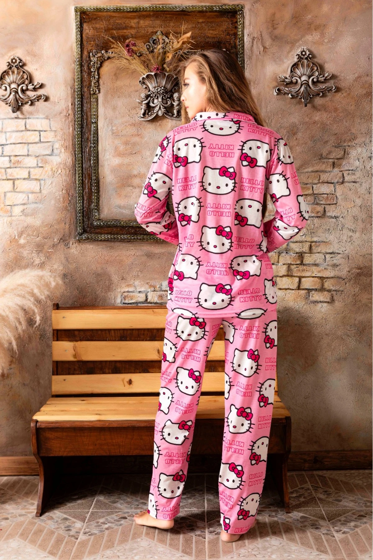 Sude Kedili Pembe Penye Pantolon