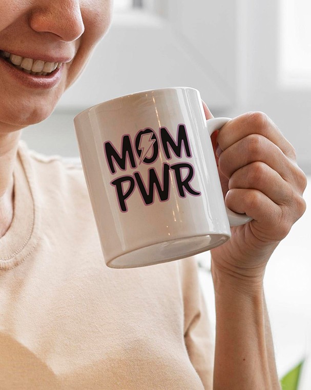 Mom Pwr Sloganlı Kupa