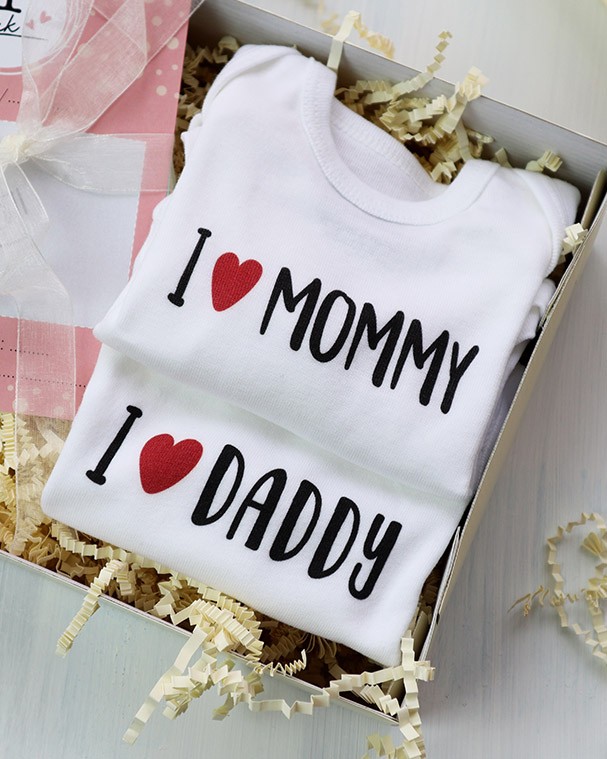 I Love Mommy-Daddy Tasarımlı 2'li Bebek Body