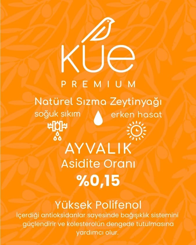 KUE PREMİUM ERKEN HASAT SOĞUK SIKIM ZEYTİNYAĞI (500 ML)