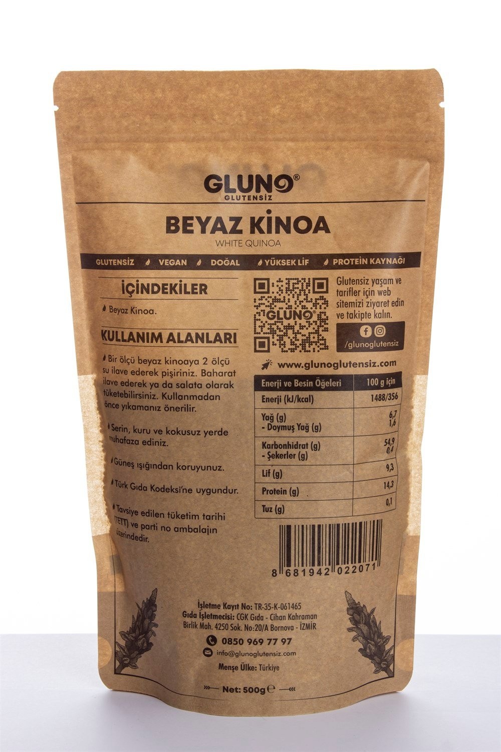 GLUNO - GLUTENSİZ BEYAZ KİNOA