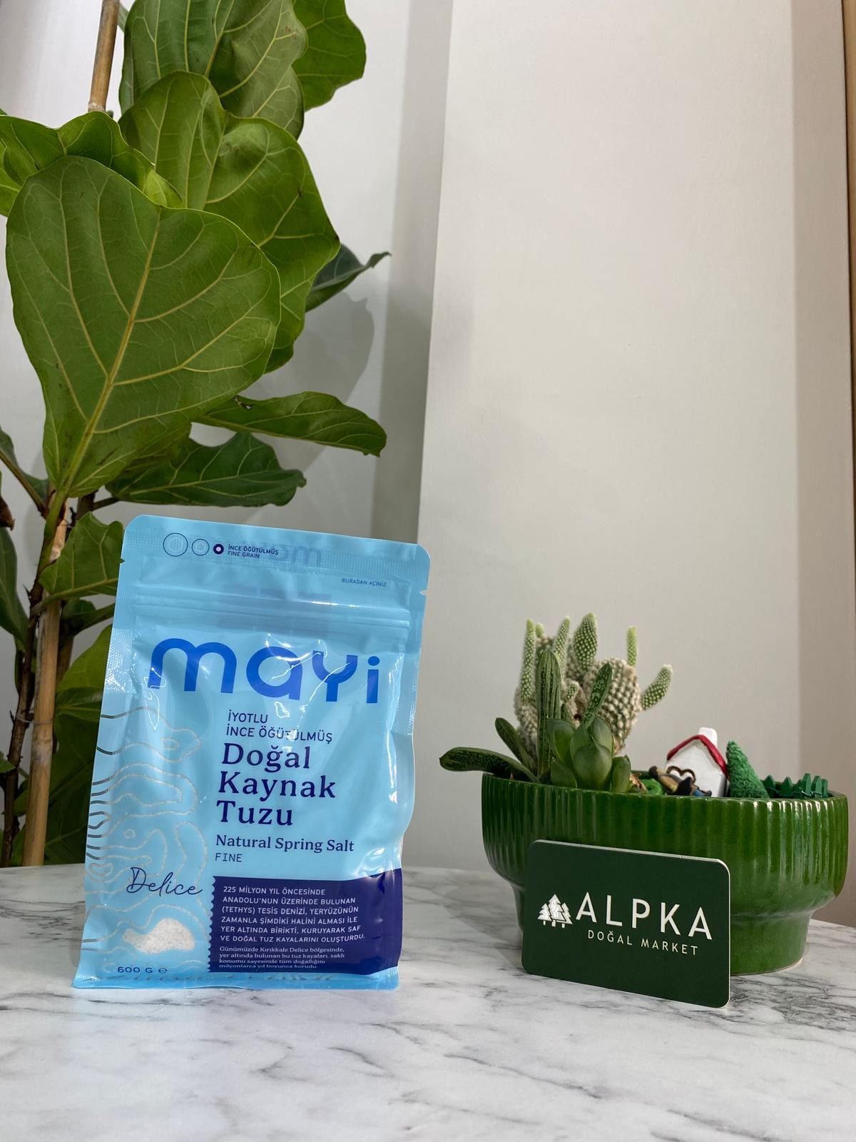 MAYİ - İYOTLU İNCE ÖĞÜTÜLMÜŞ DOĞAL KAYNAK TUZU (600G)