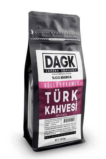 GÜLLÜ LOKUMLU TÜRK KAHVESİ (200 GR)