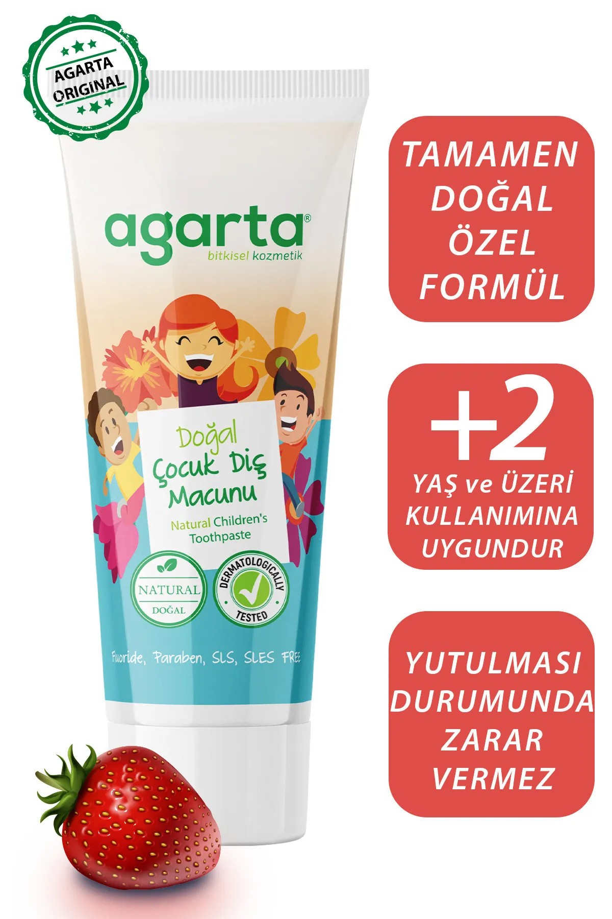 DOĞAL ÇOCUK DİŞ MACUNU ÇİLEKLİ