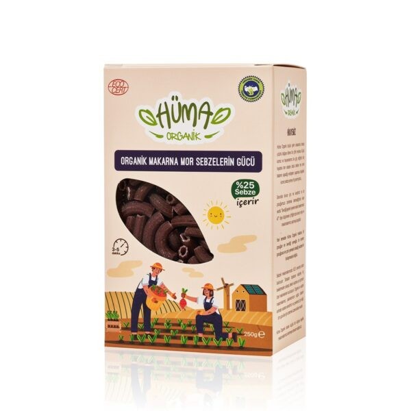 HÜMA ORGANİK - MAKARNA MOR SEBZELERİN GÜCÜ (250G)