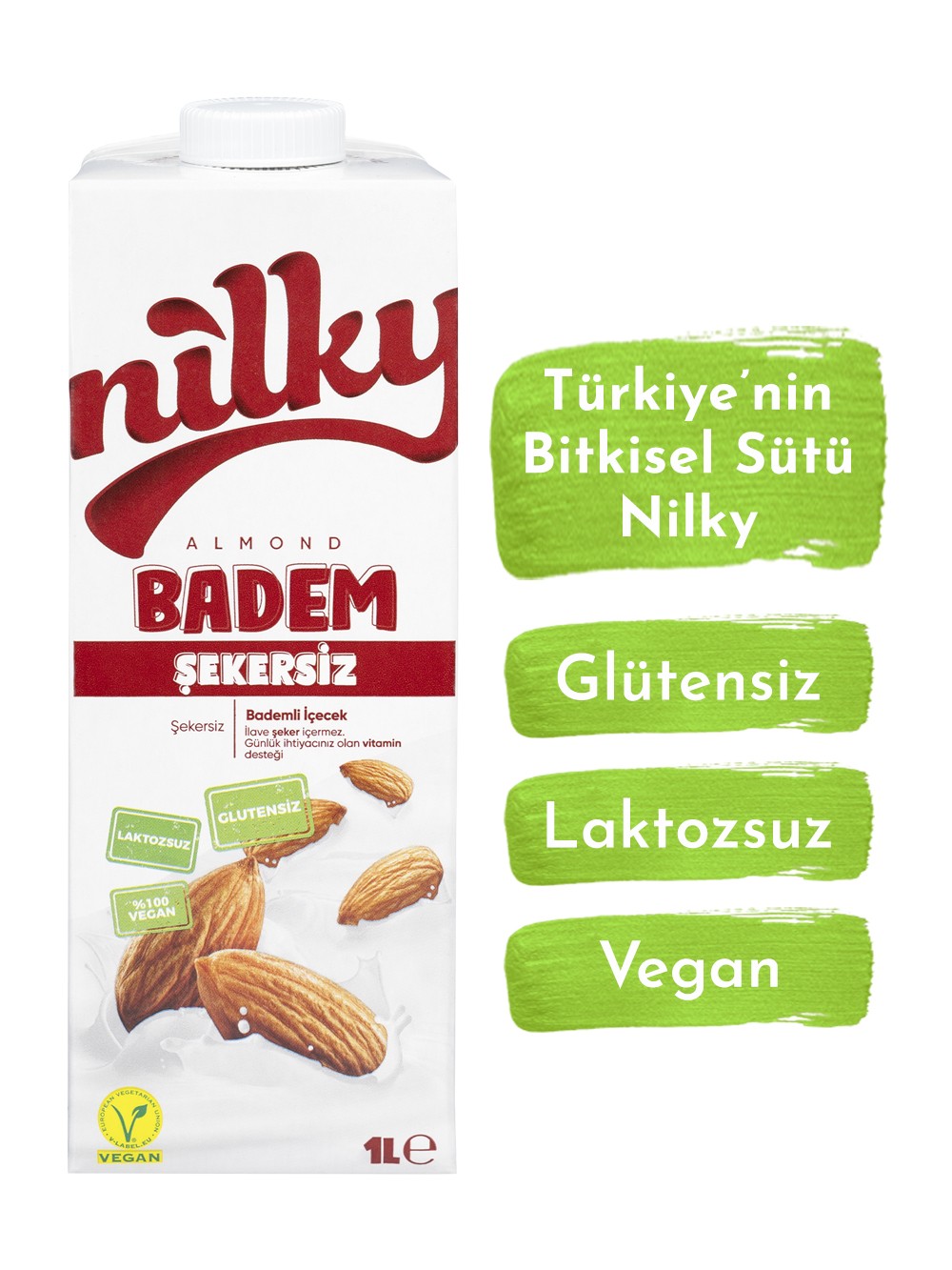 NİLKY - ŞEKERSİZ BADEM SÜTÜ