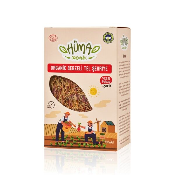 HÜMA ORGANİK - SEBZELİ TEL ŞEHRİYE (250G)