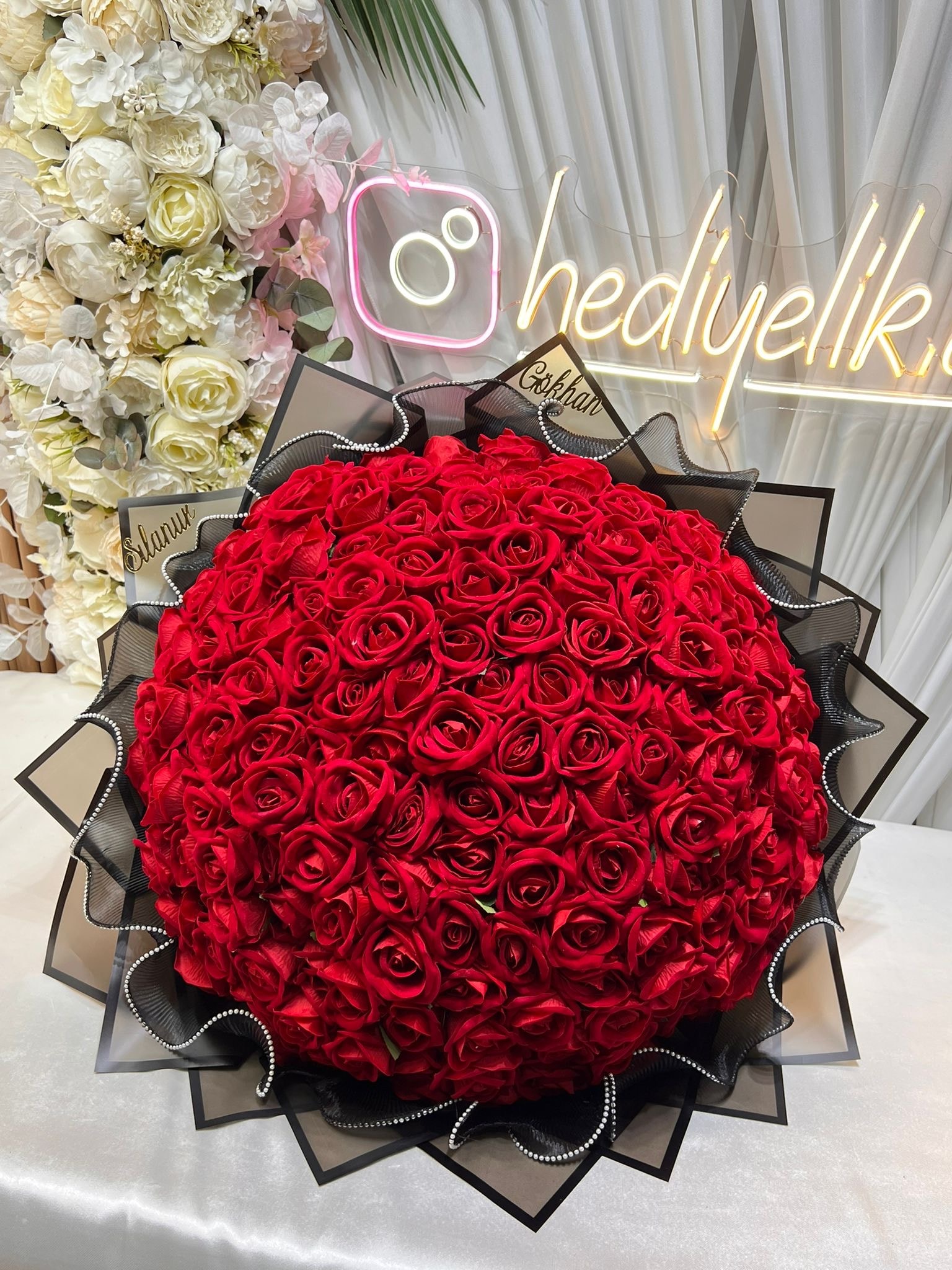 101 Lİ TEK BUKET DANTEL NAYLON KARIŞIMLI