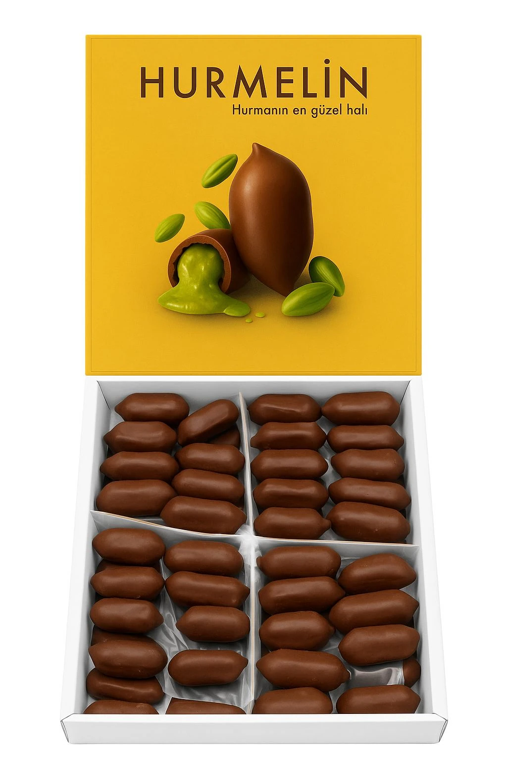 Antep Fıstık Kremalı Çikolatalı Hurma (2 Kg)