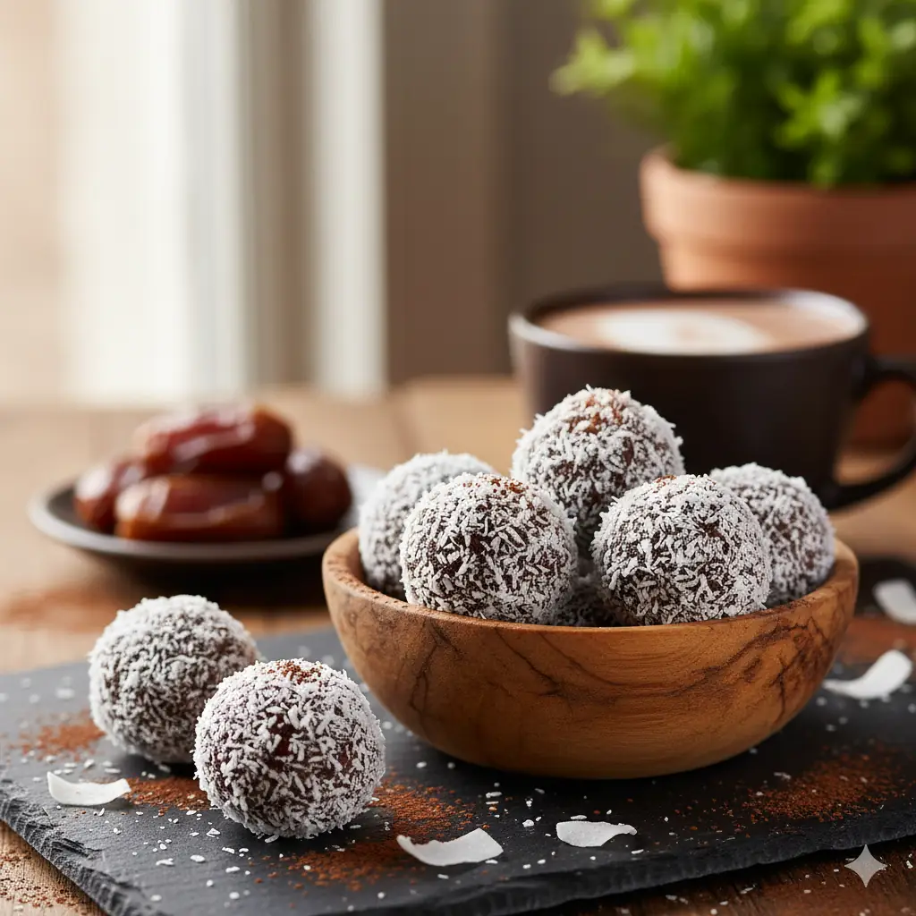 &nbsp;Rafine şekersiz sağlıklı hurma topları tarifi