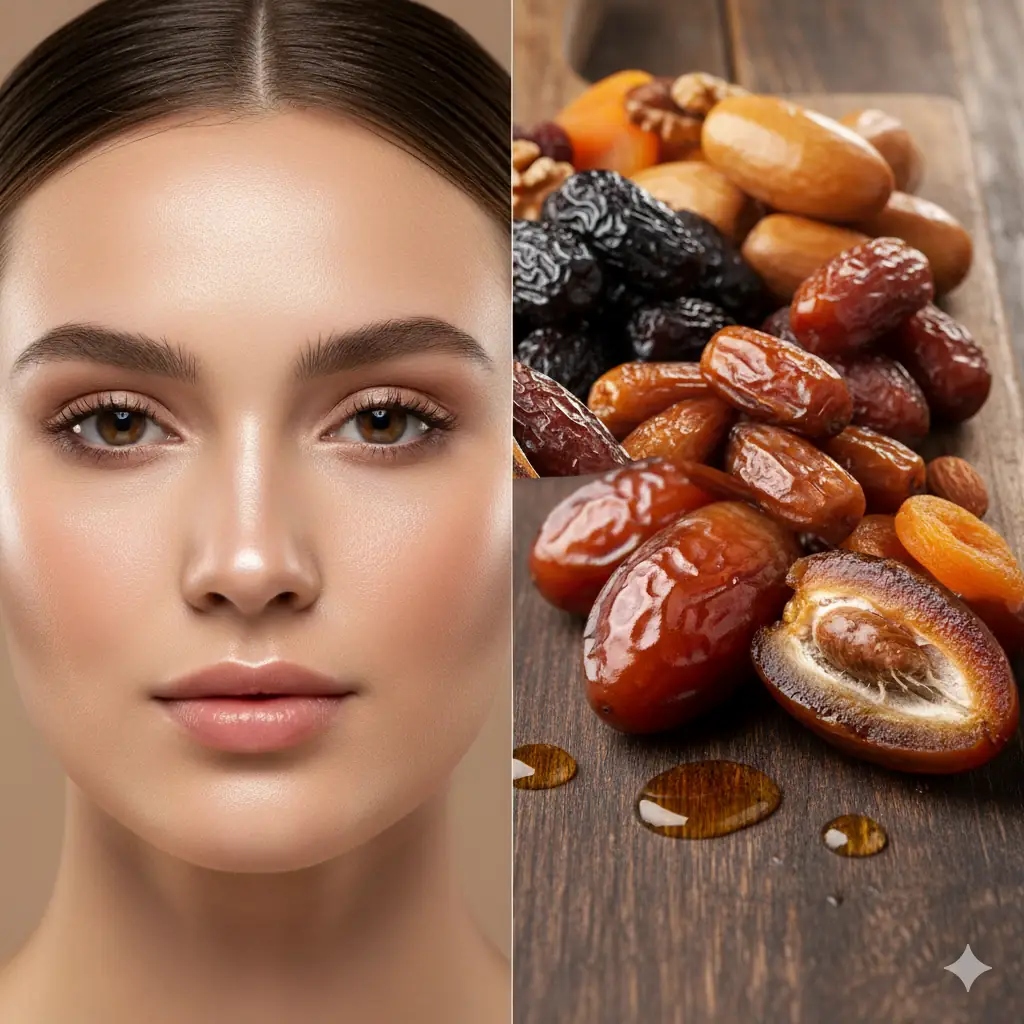 &nbsp;İçten beslenme ile hurmanın cilde kattığı parlaklık