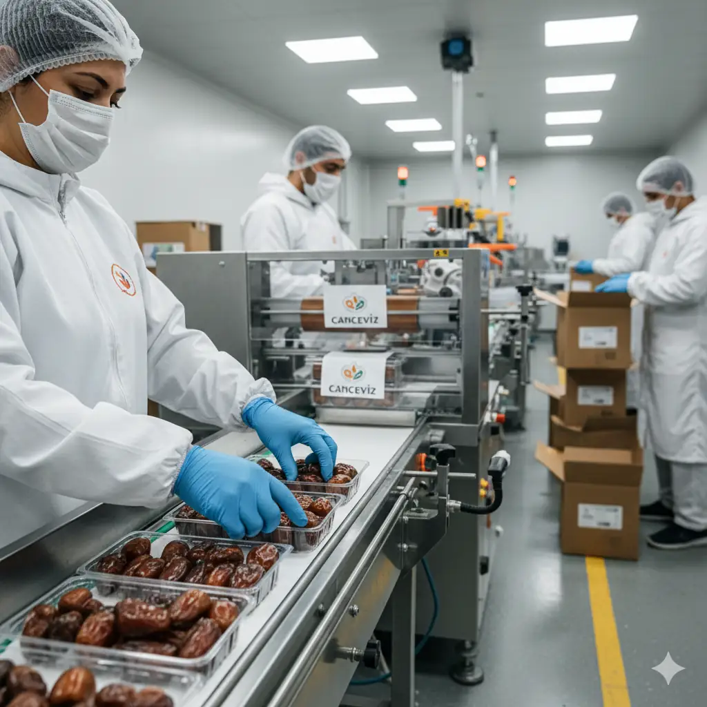 Hijyenik ve güvenilir paketleme süreci ile taze hurma çeşitleri