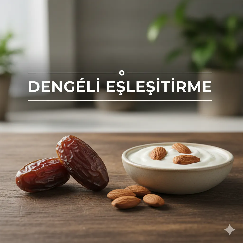 Şeker hastaları için güvenli tüketim: Hurmanın porsiyon kontrolü ve protein ile eşleştirilmesi.