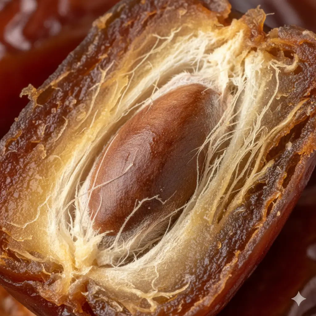 Hurmanın doğal lifli yapısı ve besin zenginliği.