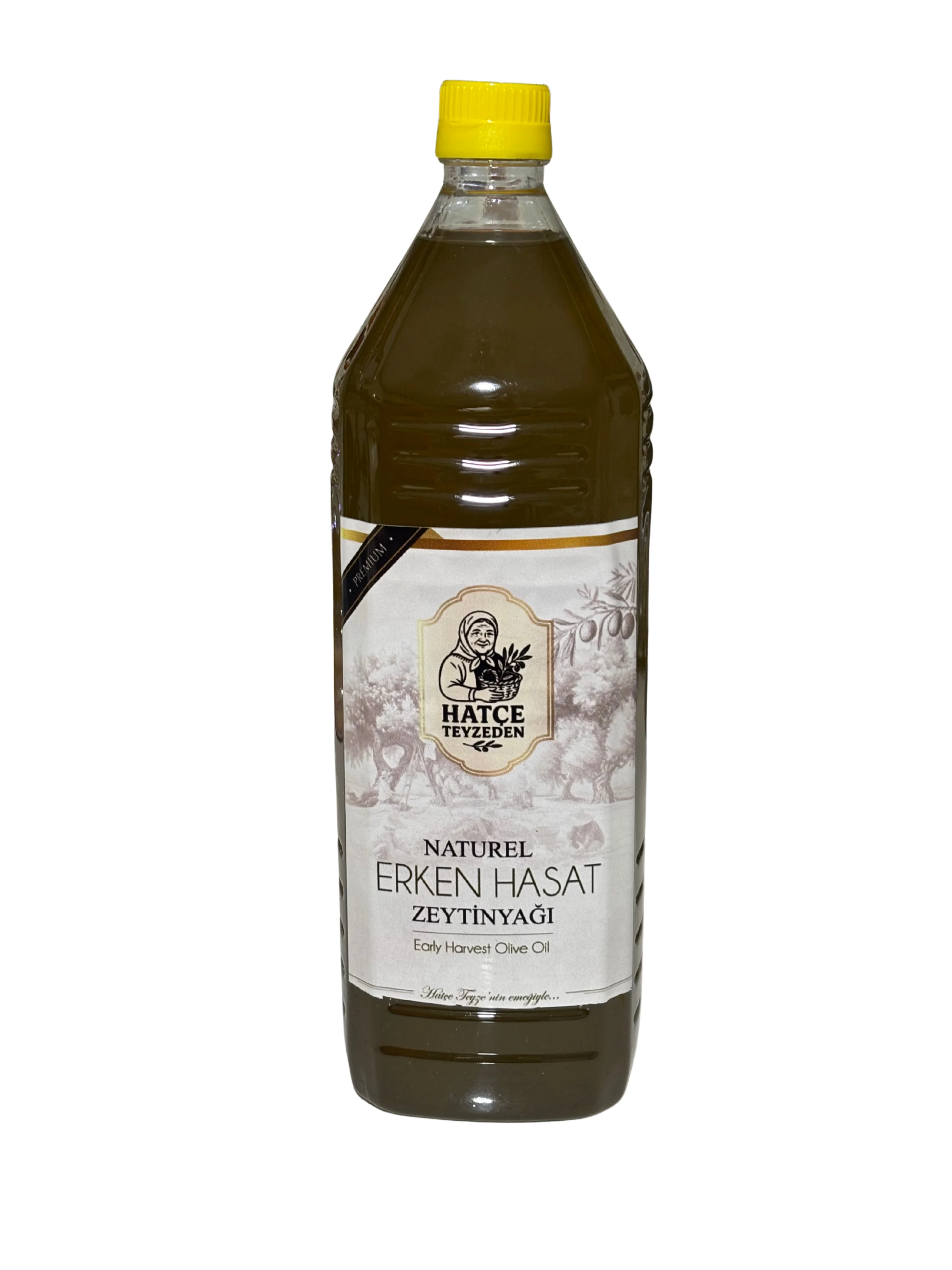 Hatçe Teyze Premium Doğal Zeytinyağı 2 Litre (Pet Şişe) – Erken Hasat / Soğuk Sıkım
