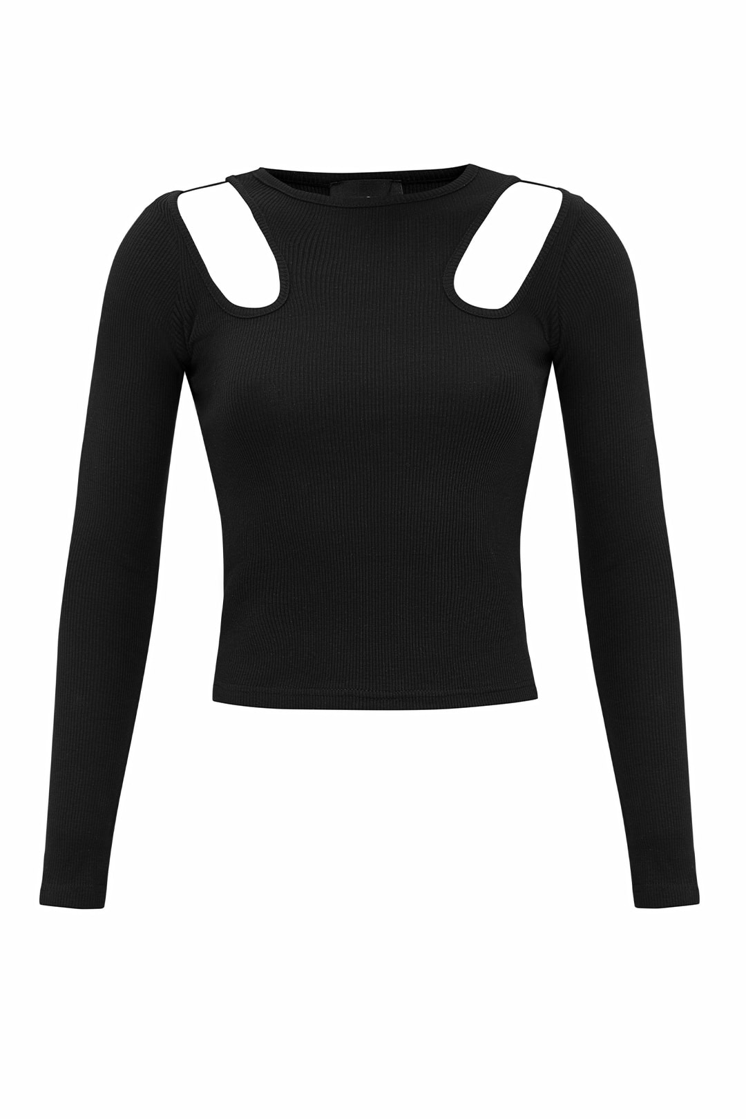 Kaia Ribbed Top - Black