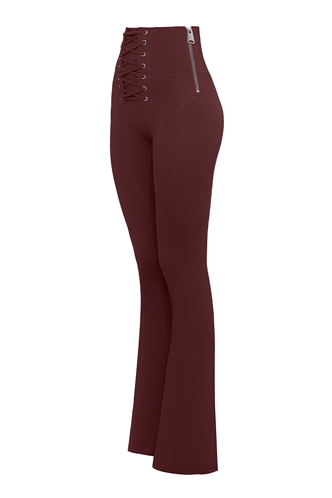 Renata Flare Leggings - Dark Red Wine