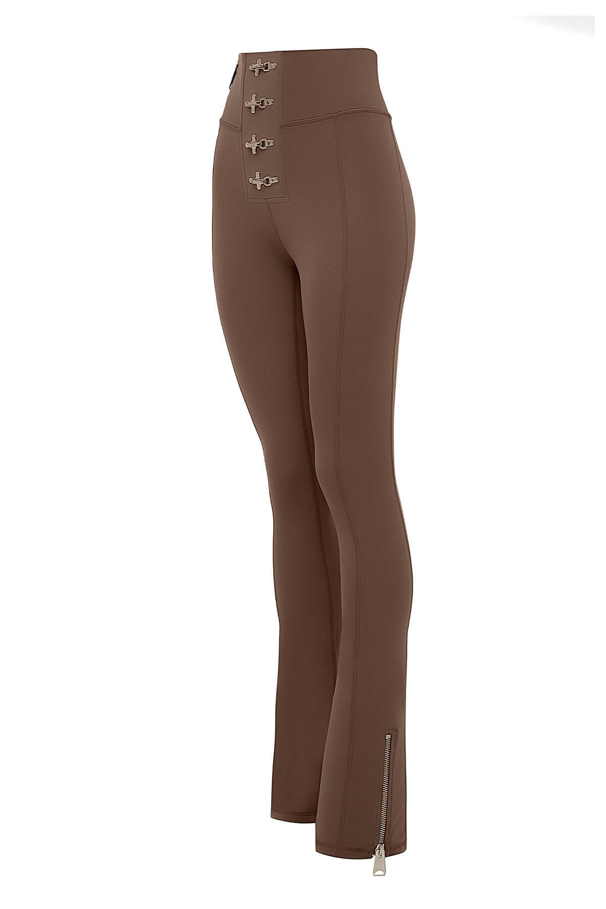 Gaia Flare Leggings Brown