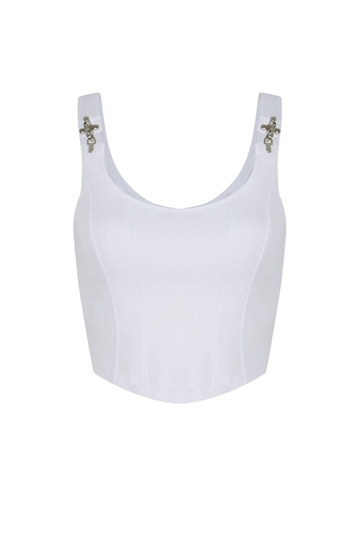 Leny Crop White