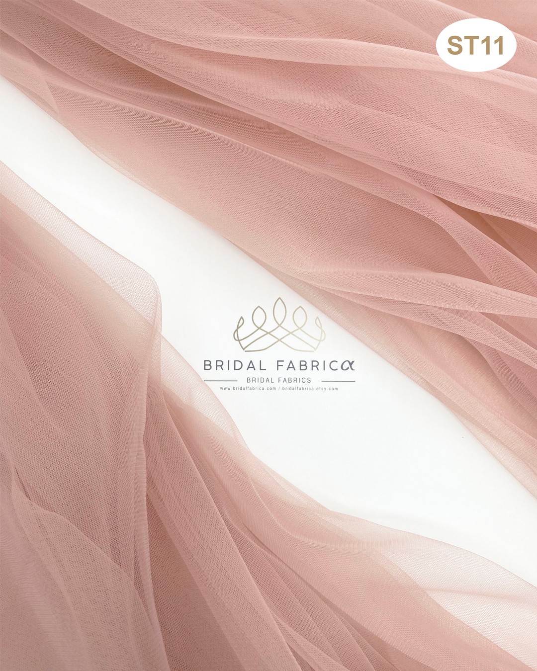 Powder Soft Tulle Fabric By The Yard, 118/300 cm Width Stretch Bridal Tulle