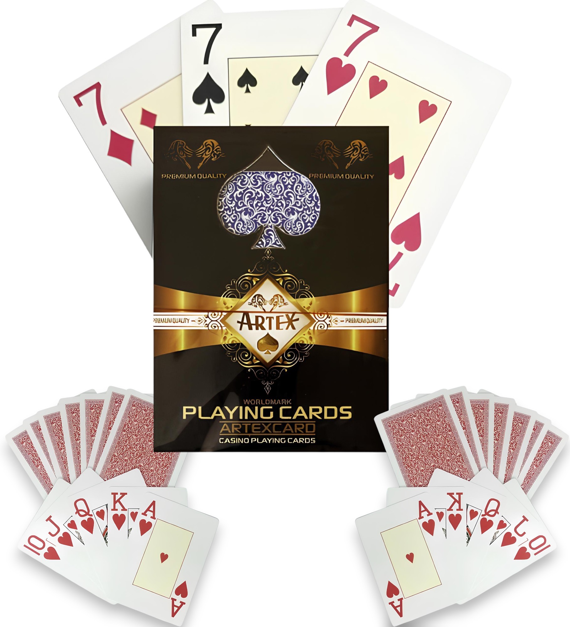Artex Poker Oyun Kağıdı Kırmızı Ve Mavi Çift Deste %100 Plastik