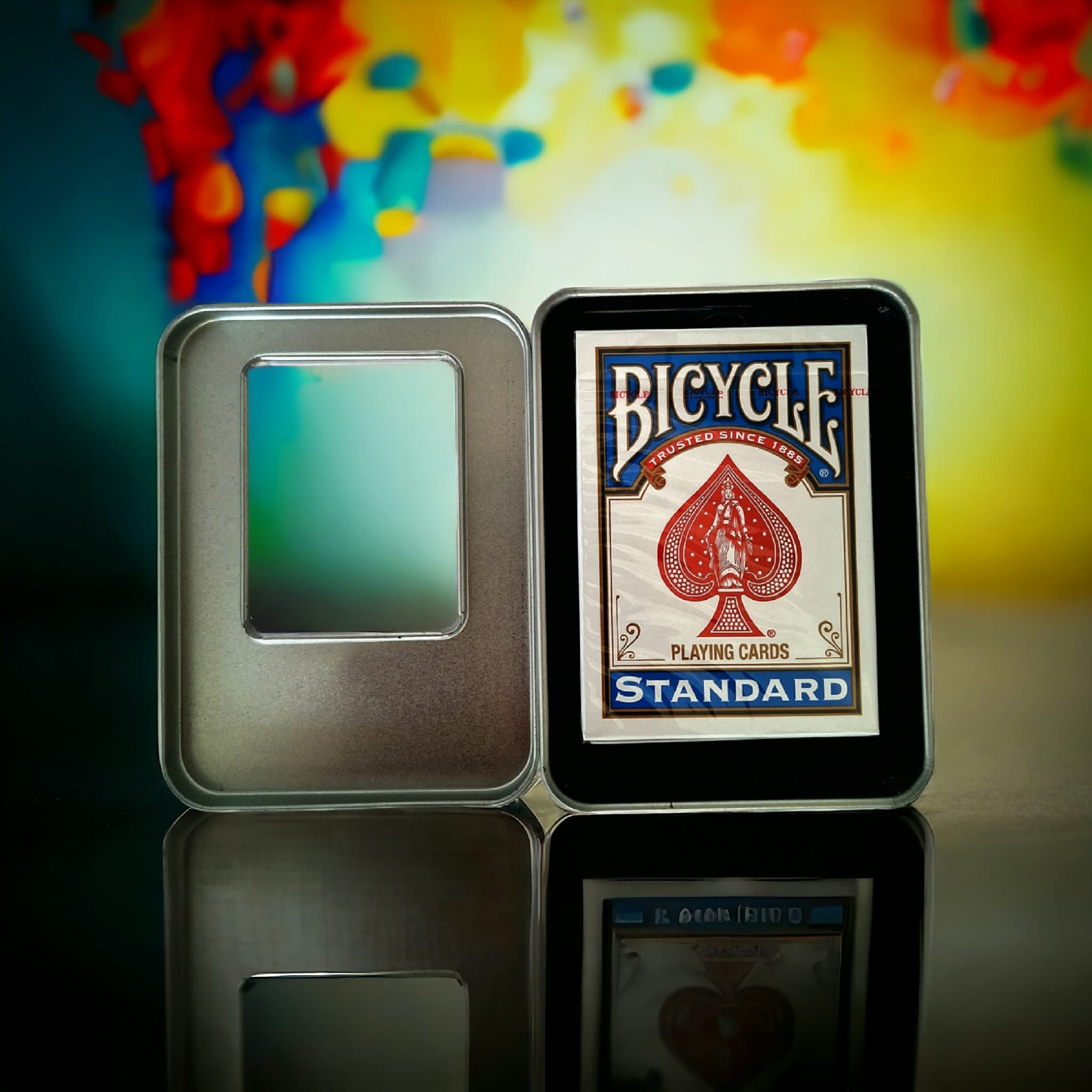 BICYCLE STANDART MAVİ DESTE METAL KORUMA KUTULU