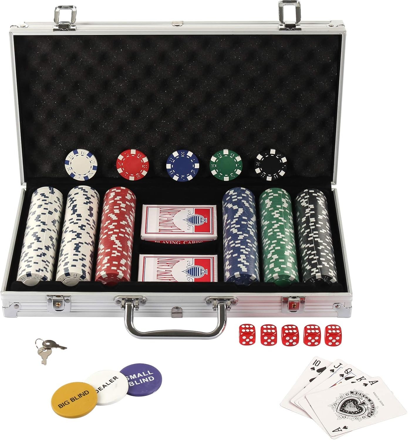 Alüminyum Çantalı 300'lü Poker Seti Texas Holdem Blackjack 