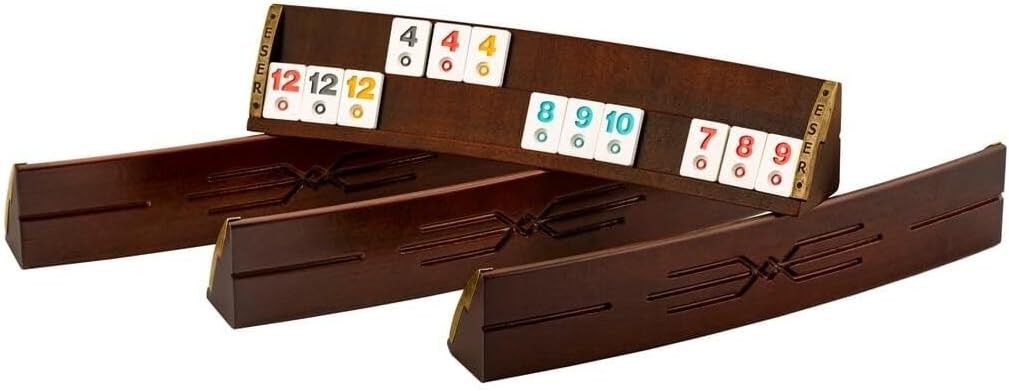 Çantalı Oval Okey Takımı – 1. Sınıf Masif Doğal Ahşap Okey Seti