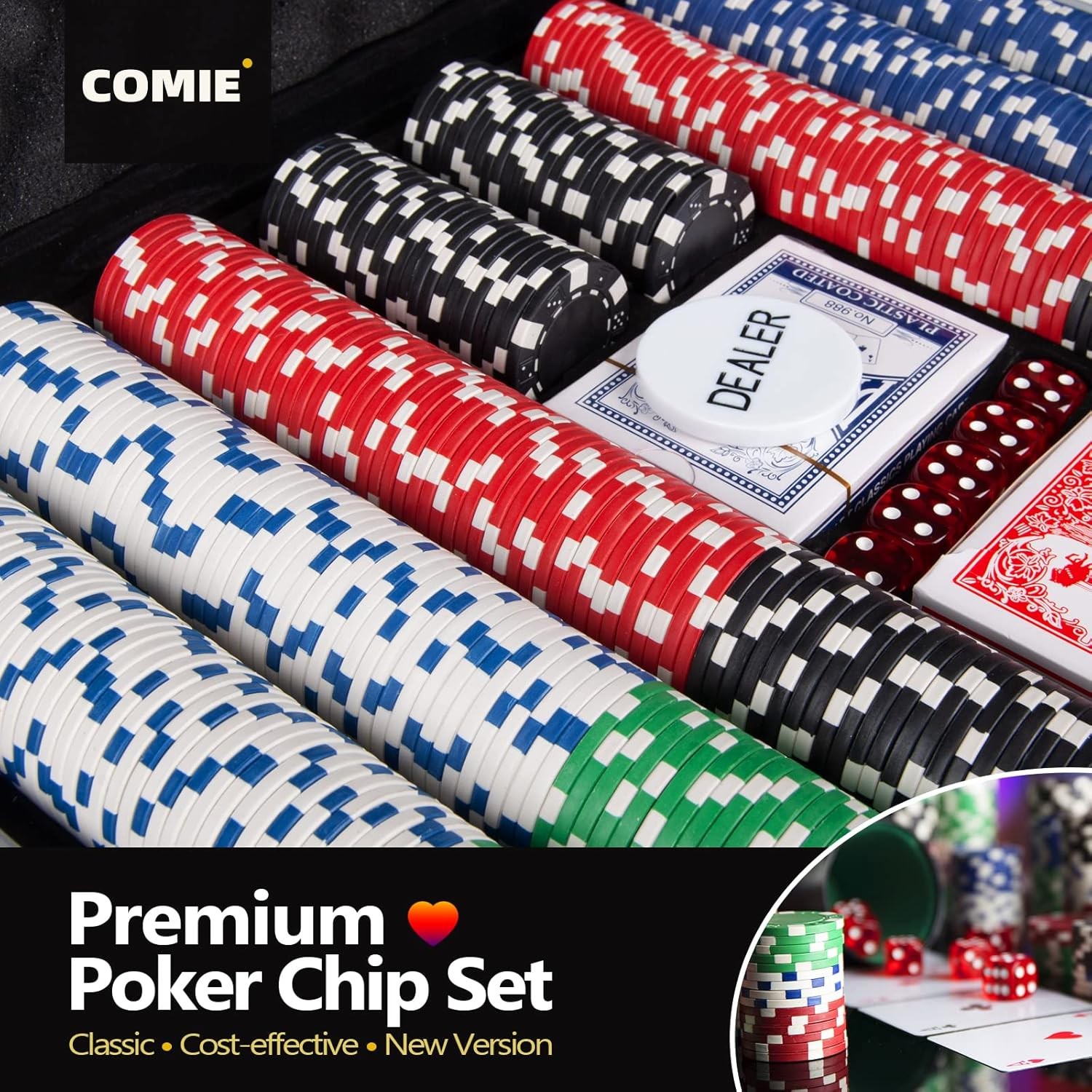 Alüminyum Çantalı 300'lü Poker Seti Texas Holdem Blackjack 