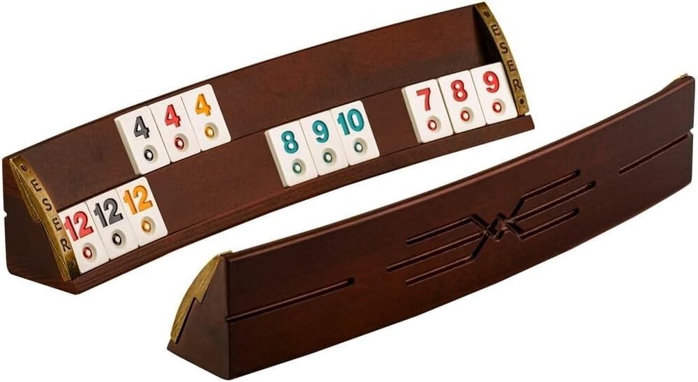 Çantalı Oval Okey Takımı – 1. Sınıf Masif Doğal Ahşap Okey Seti