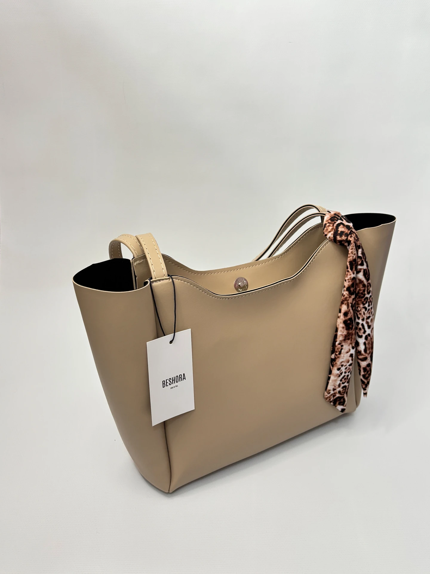 Elena Krem Mat Fermuar Detaylı Kadın Omuz Çantası