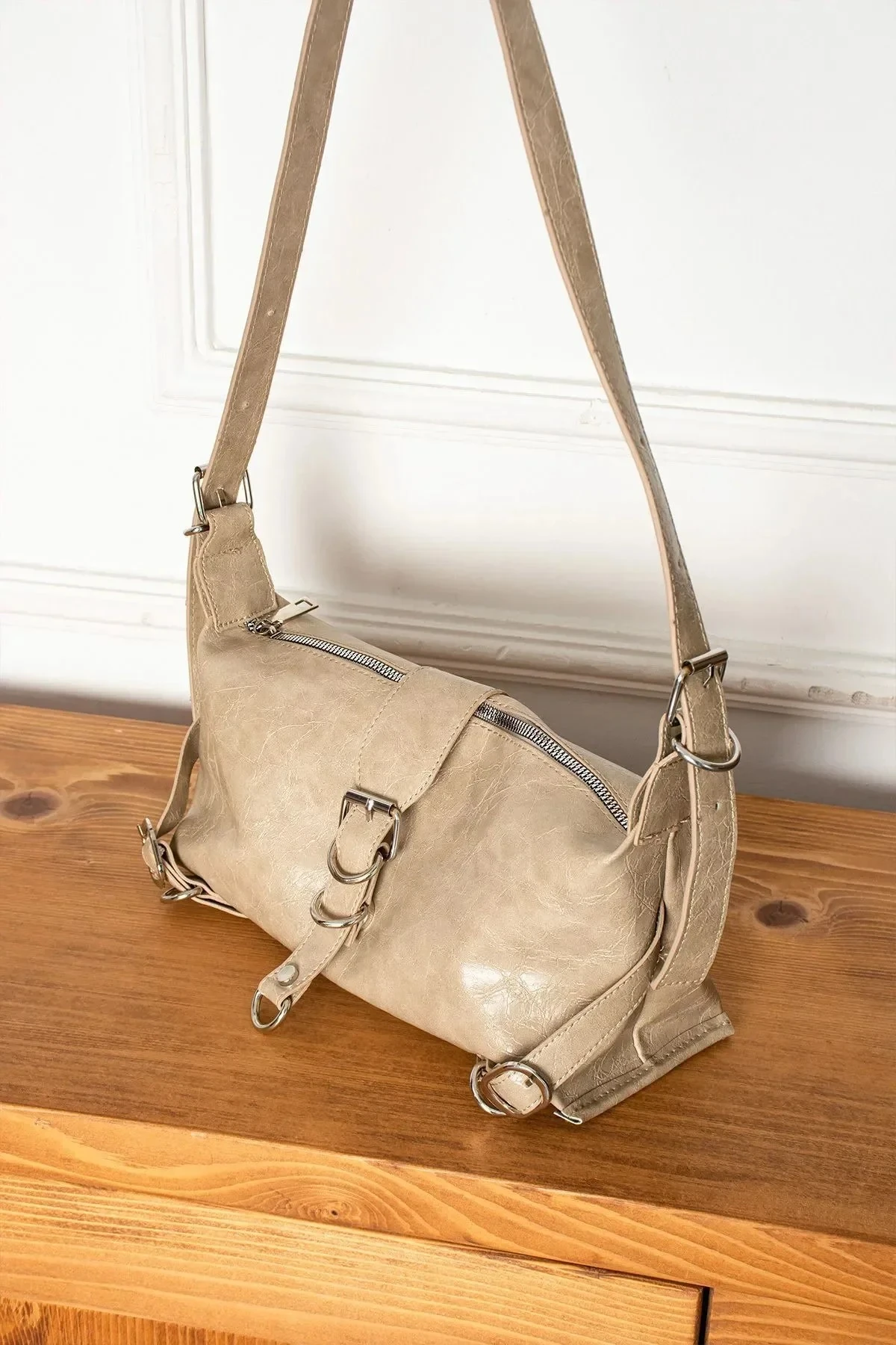 Carter Koyu Bej Mat Kadın Omuz Ve Kol Çantası