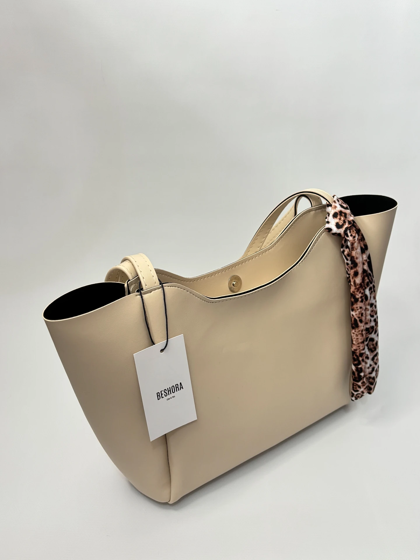 Elena Bej Mat Fermuar Detaylı Kadın Omuz Çantası