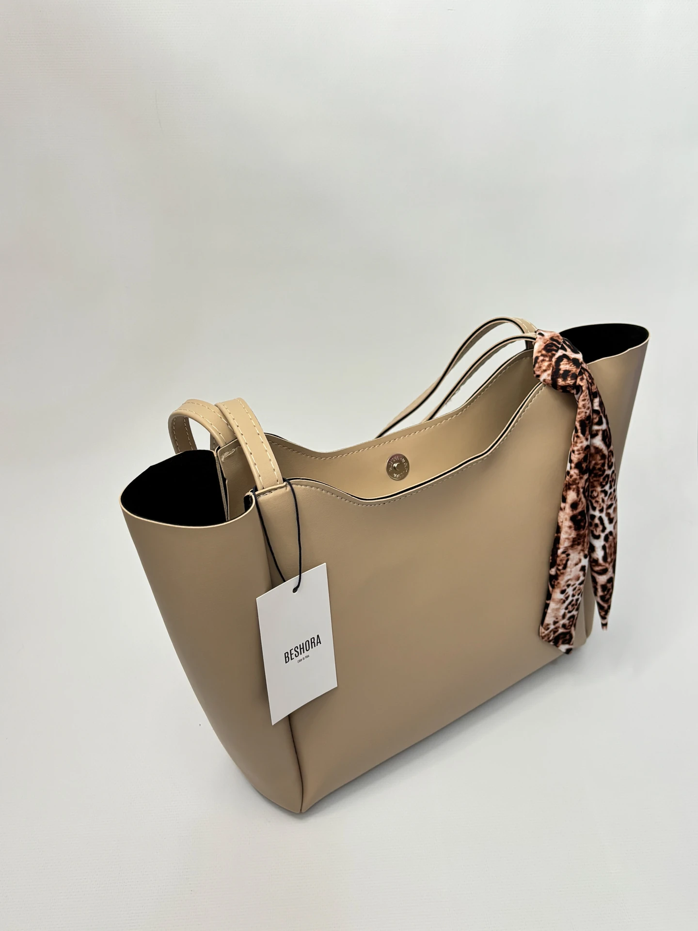 Elena Krem Mat Fermuar Detaylı Kadın Omuz Çantası