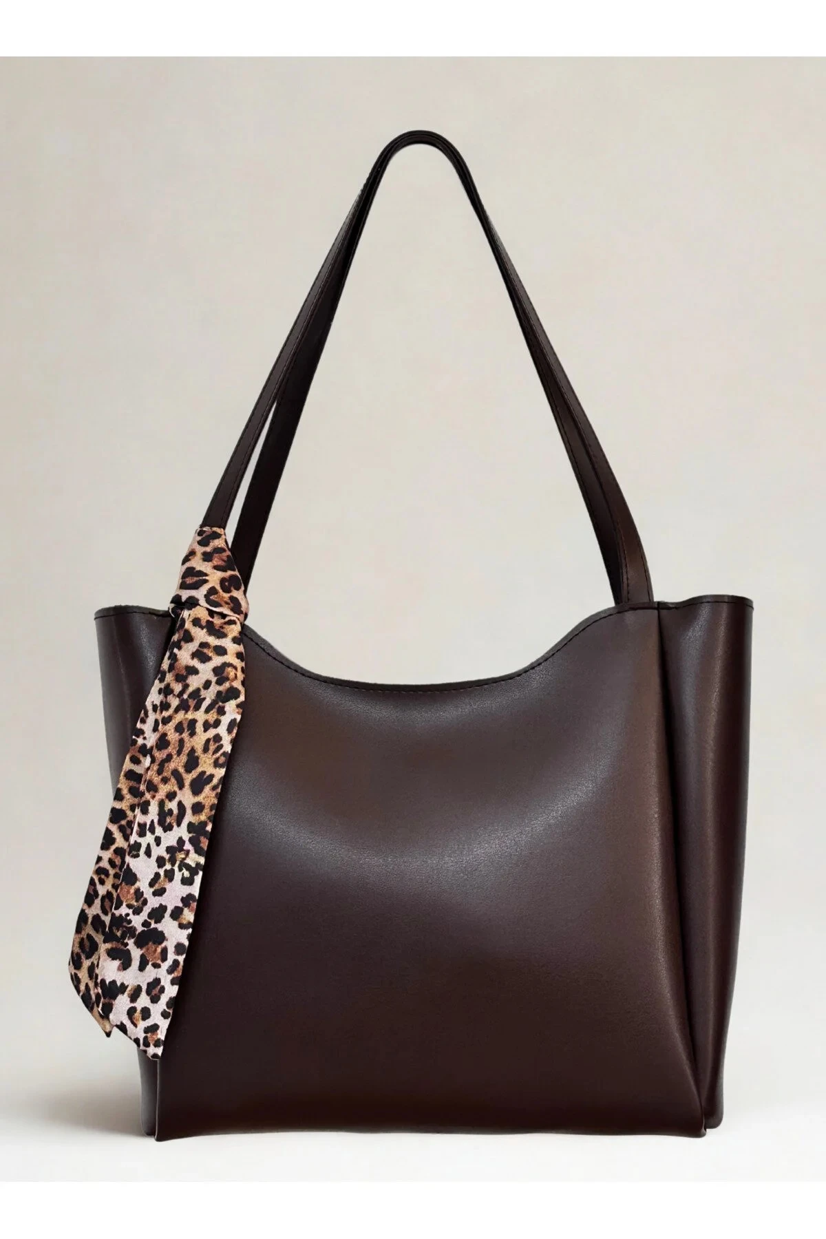 Elena Acı Kahve Mat Fermuar Detaylı Kadın Omuz Çantası