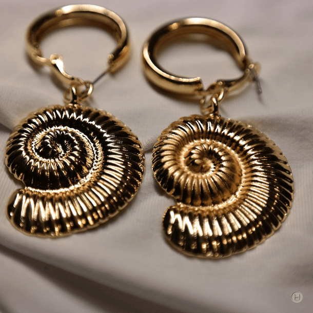 Spiral Midye Küpe