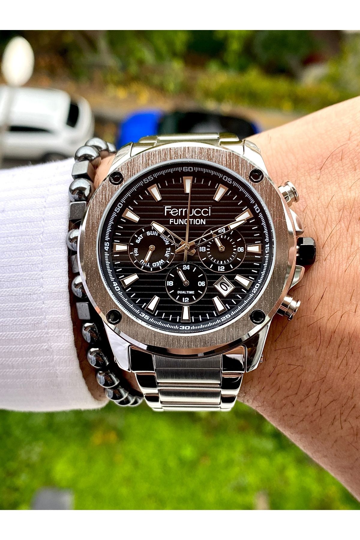 Functıon Tüm Fonksiyonları Aktif Erkek Kol Saati+Bileklik Hediyeli